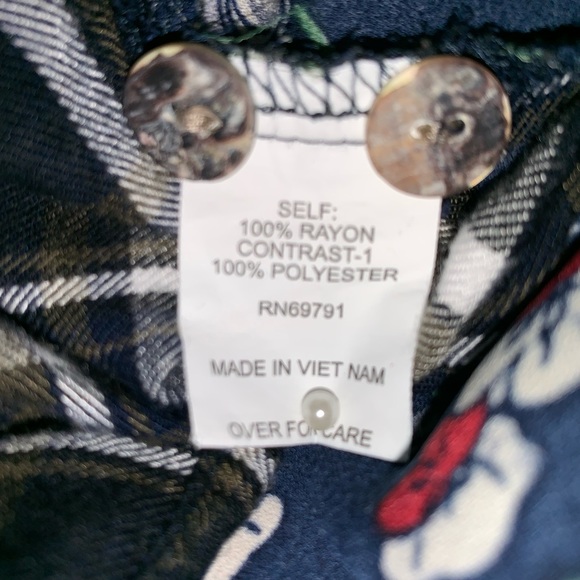 Anthropologie Navy Flannel Floral Print Shirt XL - Picture 4 of 8